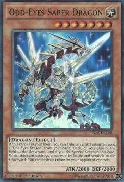 Odd-Eyes Saber Dragon Card Front