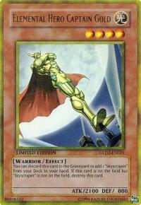 Elemental Hero Captain Gold Card Front