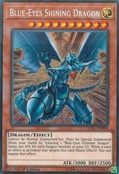 Blue-Eyes Shining Dragon Card Front
