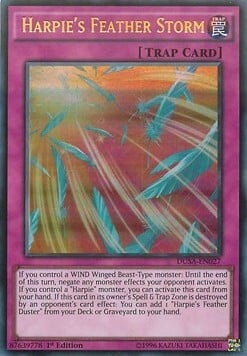 Harpie's Feather Storm Card Front