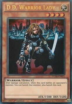 D.D. Warrior Lady Card Front