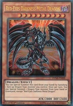 Red-Eyes Darkness Metal Dragon Card Front
