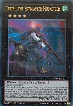 Carta Yu-Gi-Oh! Castel, The Skyblaster Musketeer - Edición Super Rara 1ª Edición