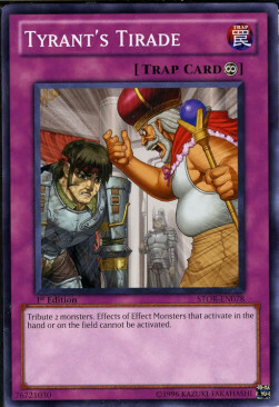 Tyrant's Tirade Card Front