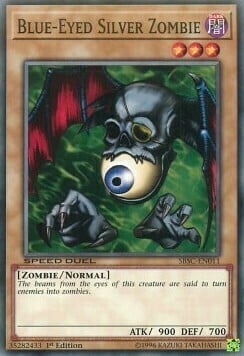 Blue-Eyed Silver Zombie Card Front
