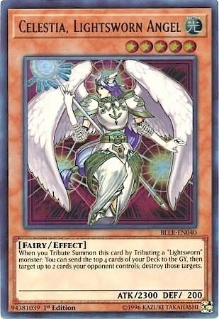 Celestia, Lightsworn Angel Card Front