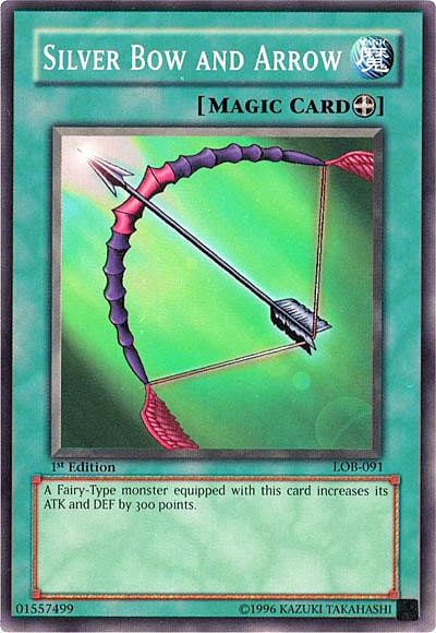 Silver Bow and Arrow Card Front