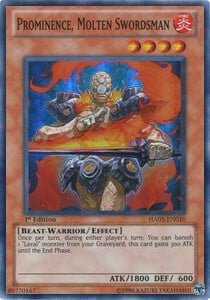 Prominence, Molten Swordsman Card Front