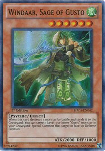 Windaar, Sage of Gusto Card Front