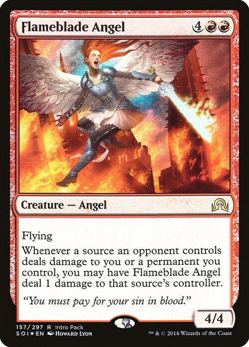 Flameblade Angel Card Front