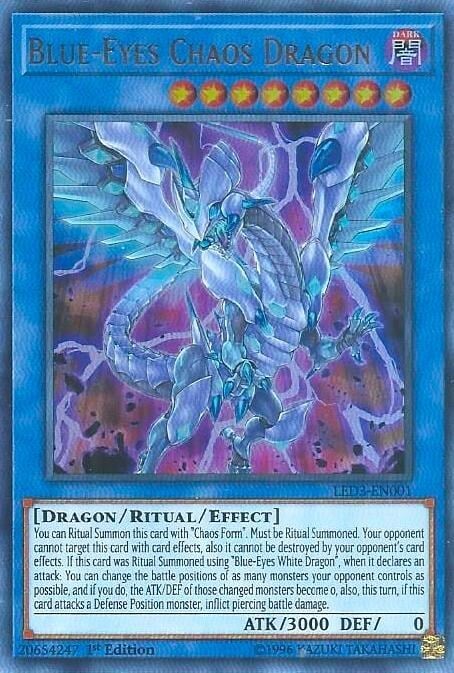 Drago Chaos Occhi Blu Card Front