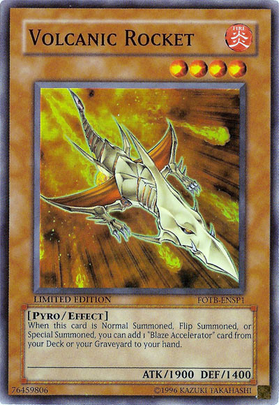 Volcanic Rocket Card Front