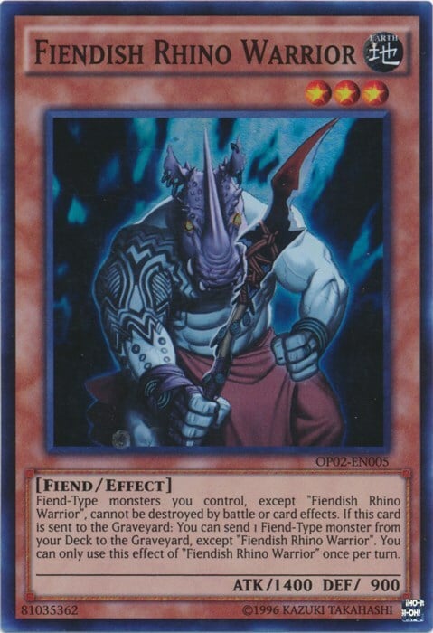 Fiendish Rhino Warrior Card Front