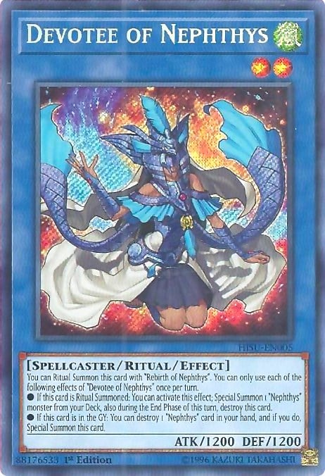 yugioh nephthys cards Matriarch of - HISU-EN001 Super Rare Once per turn Cerulean Sacred Phoenix of Nephthys