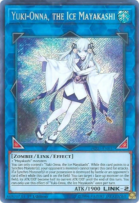Yuki-Onna, la Mayakashi Glaciale Card Front