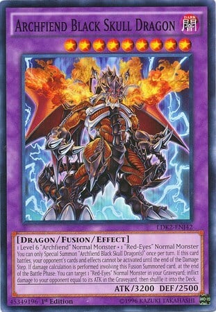 Archfiend Black Skull Dragon Card Front