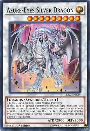 Azure-Eyes Silver Dragon Card Front