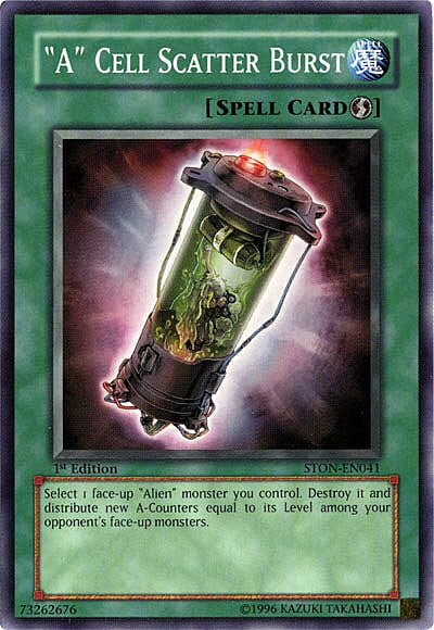 "A" Cell Scatter Burst Card Front