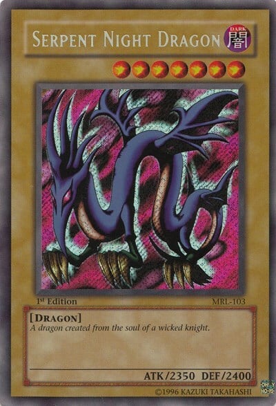 Drago Serpente Notturno Card Front