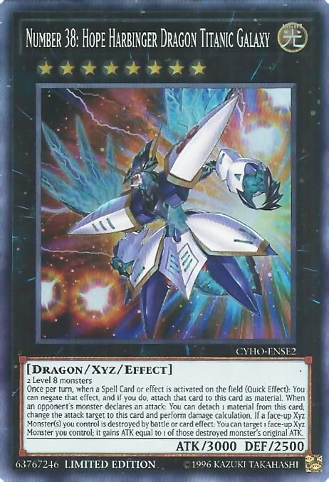Number 38: Hope Harbinger Dragon Titanic Galaxy Card Front