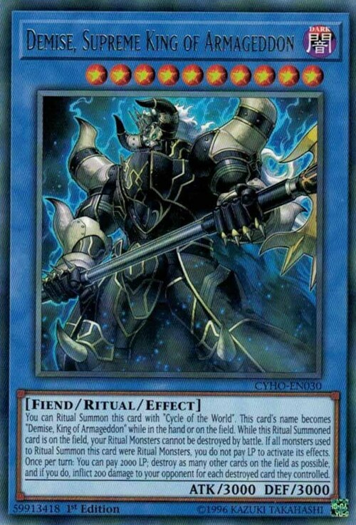 Demise, Supreme King of Armageddon Card Front