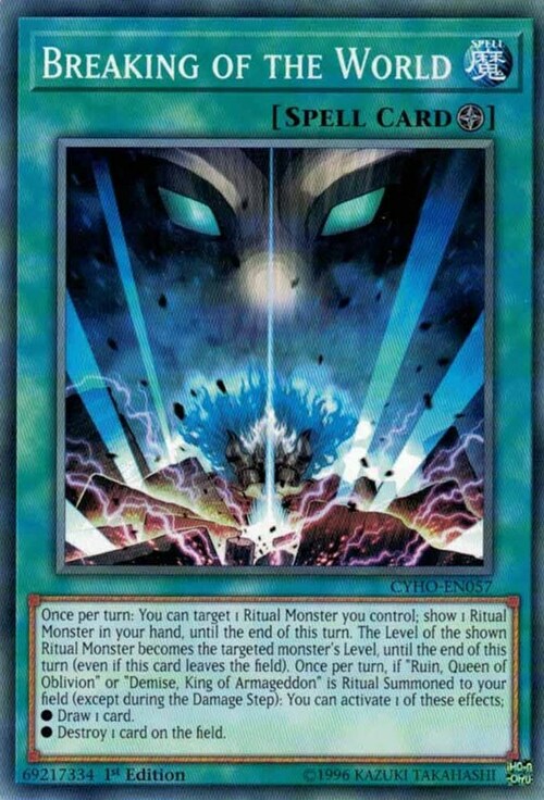 Breaking of the World Card Front