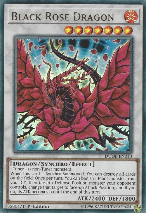 Black Rose Dragon Card Front