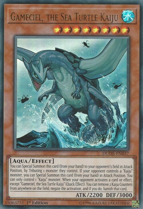 Gameciel, the Sea Turtle Kaiju Card Front