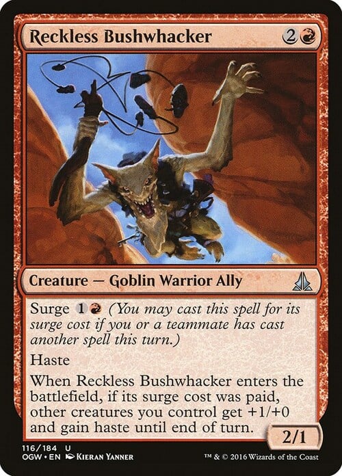 Reckless Bushwhacker Card Front