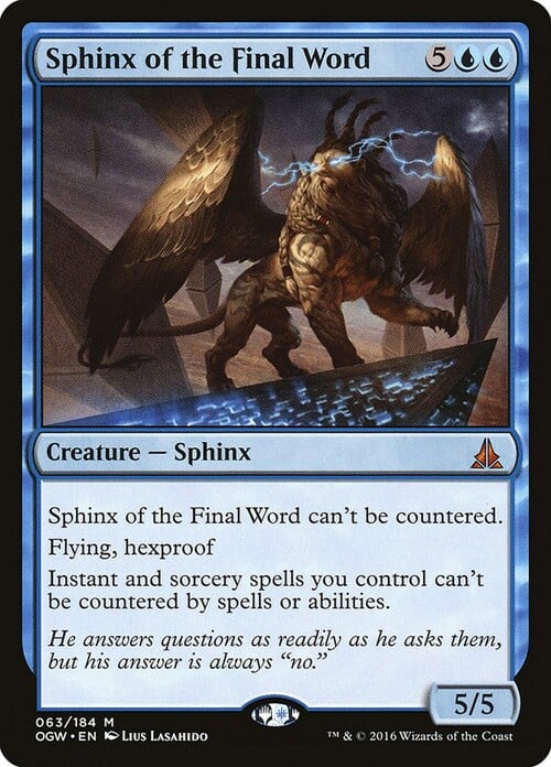 Sphinx of the Final Word Card Front