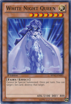 White Night Queen Card Front
