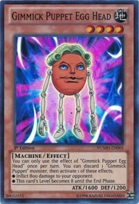 Gimmick Puppet Egg Head Card Front