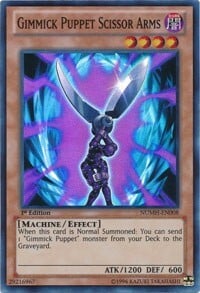 Gimmick Puppet Scissor Arms Card Front