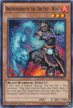 Brotherhood of the Fire Fist - Wolf Card Front