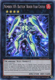Number 105: Battlin' Boxer Star Cestus · Super Rare 028