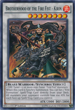 Brotherhood of the Fire Fist - Kirin Card Front