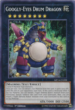 Googly-Eyes Drum Dragon Card Front