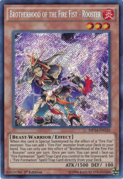 Brotherhood of the Fire Fist - Rooster Card Front
