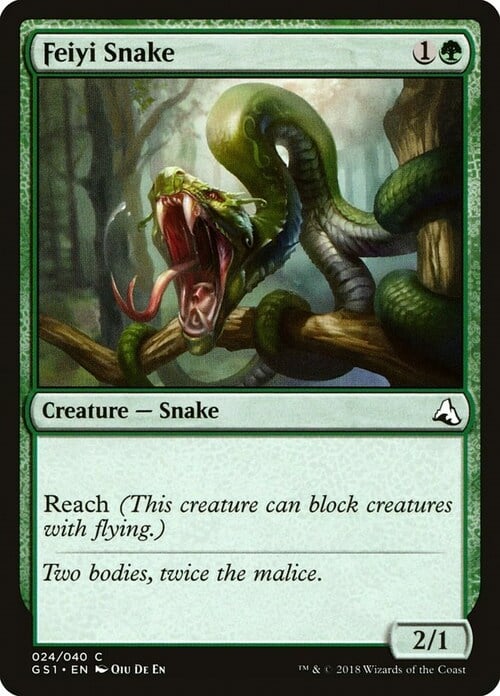 Feiyi Snake Card Front