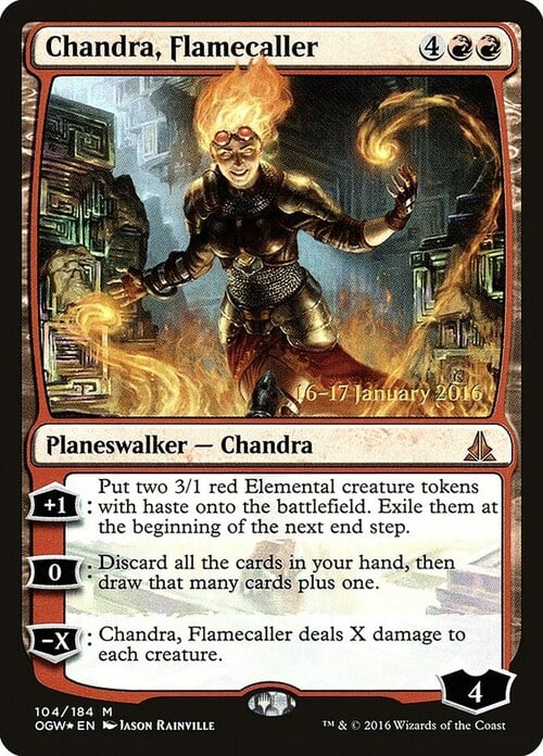 Chandra, Evocatrice di Fiamme Card Front