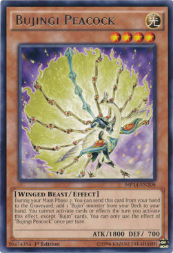 Bujingi Peacock Card Front