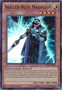 Skilled Blue Magician Card Front