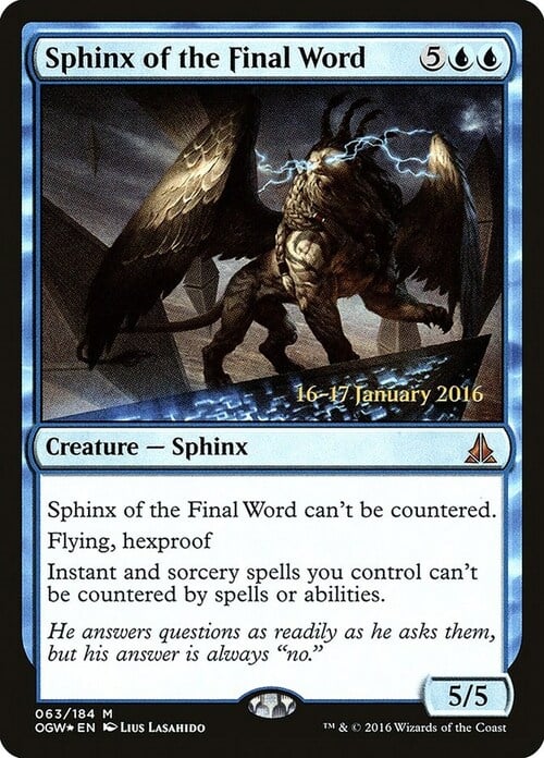 Sphinx of the Final Word Card Front