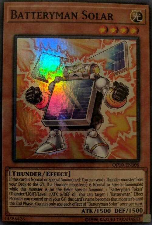 Uomo Batteria Solare Card Front
