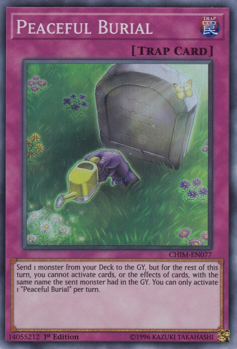 Peaceful Burial Card Front