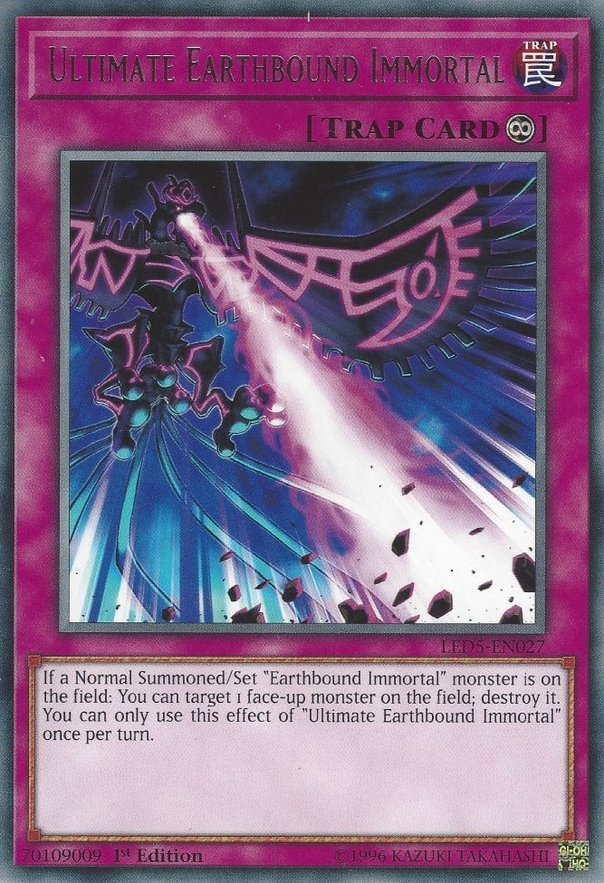 yugioh immortal cards Yu-Gi-Oh! - Roar of The Earthbound - LED5-EN057 - Common - 1st Edition this card is destroyed AGOV-EN067 The Immortal Bushi Mourns