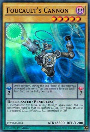 Foucault's Cannon Card Front