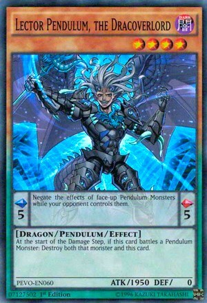 Lector Pendulum, the Dracoverlord Card Front