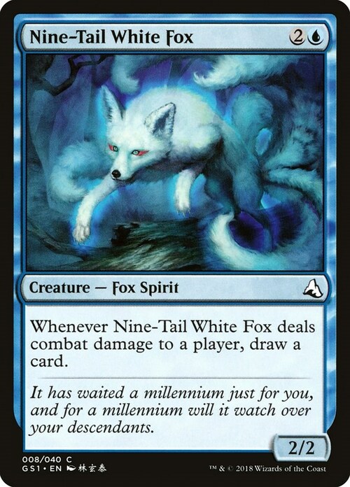 Nine-Tail White Fox Card Front