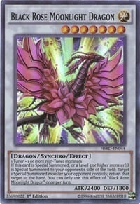 Drago Luce Lunare Rosa Nera Card Front